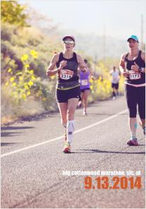 Natalie Brown and Krista Miner Sidwell at the 2014 Big Cottonwood Marathon, Salt Lake City, Utah