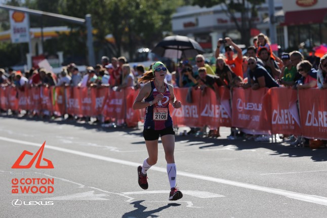 Big Cottonwood Marathon Picture Approaching the Finish Line. I love this picture from REVEL because if you look closely you can see my family looking on on the right.